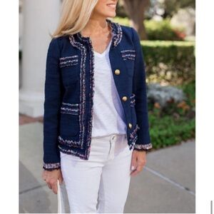 J Crew Liberty Trim Lady Jacket in Tweed